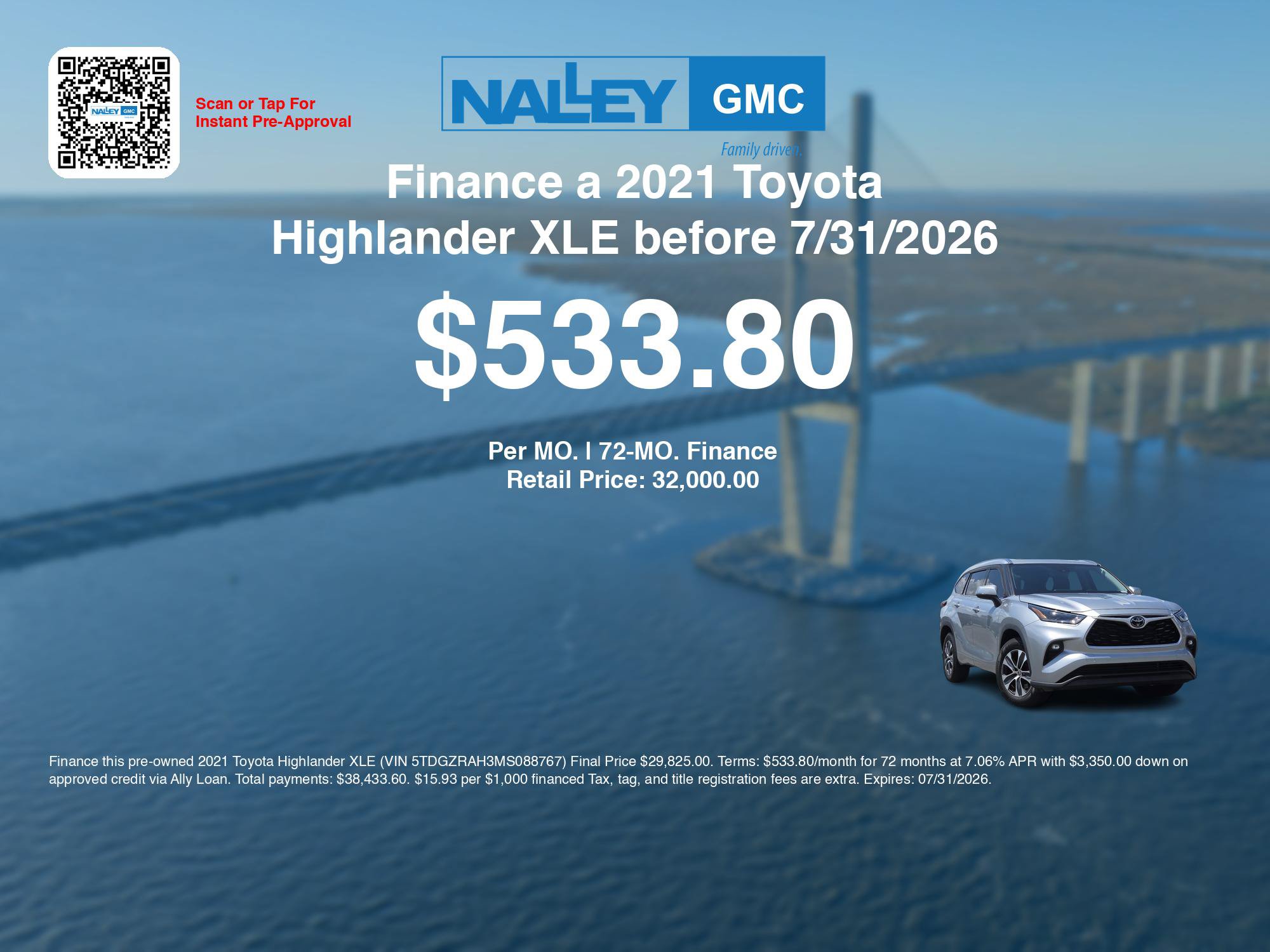 Used 2021 Toyota Highlander XLE FWD image 3