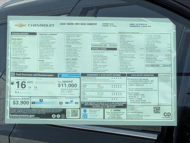 New 2026 Chevrolet Tahoe High Country image 18