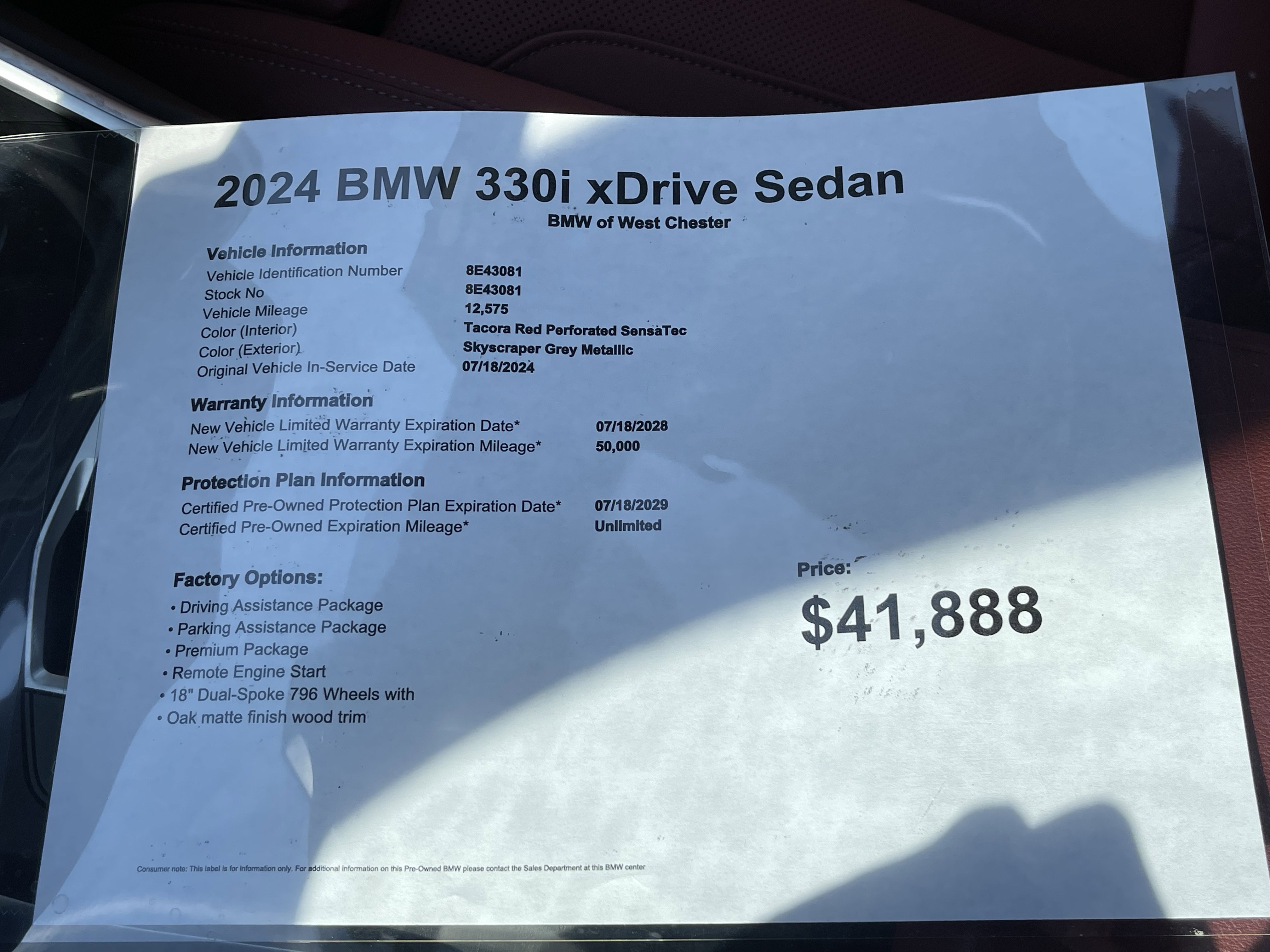 Certified 2024 BMW 330i xDrive Sedan w/ Premium Package image 19