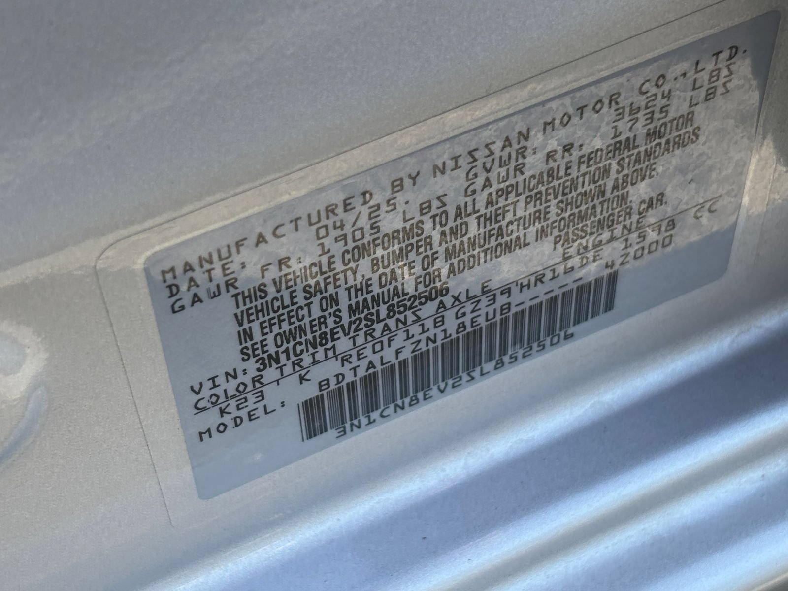 Used 2025 Nissan Versa SV FWD image 28