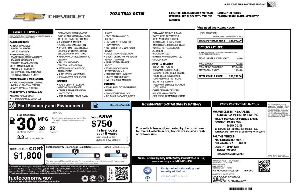 Certified 2024 Chevrolet Trax ACTIV FWD image 4