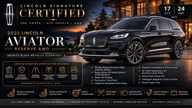 Certified 2023 Lincoln Aviator Reserve w/ Equipment Group 201A AWD/4WD image 3