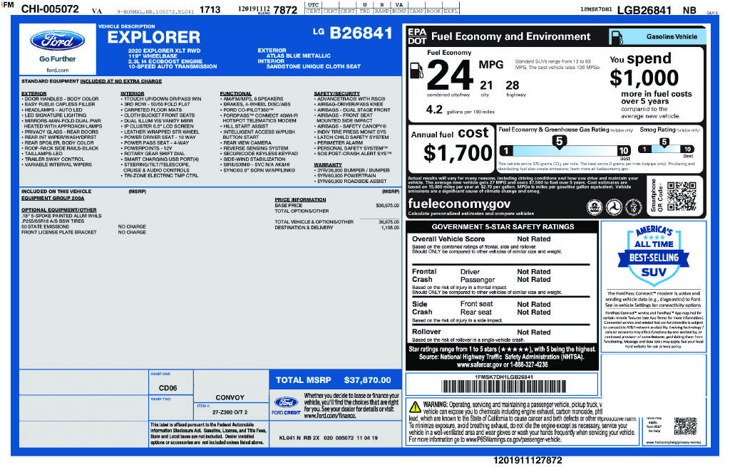Used 2020 Ford Explorer XLT RWD image 51