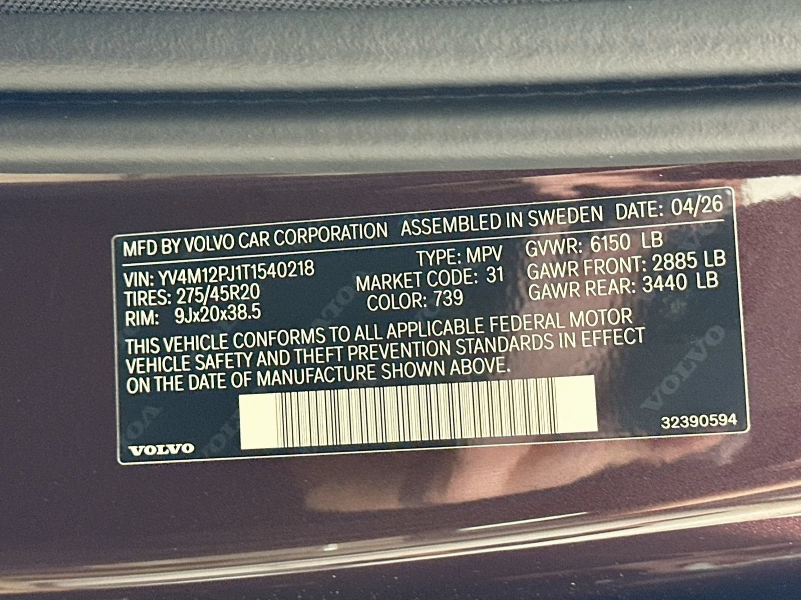 New 2026 Volvo XC90 B5 Core w/ Protection Package Premier AWD/4WD image 48