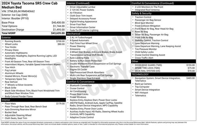 Certified 2024 Toyota Tacoma SR5 AWD/4WD image 7
