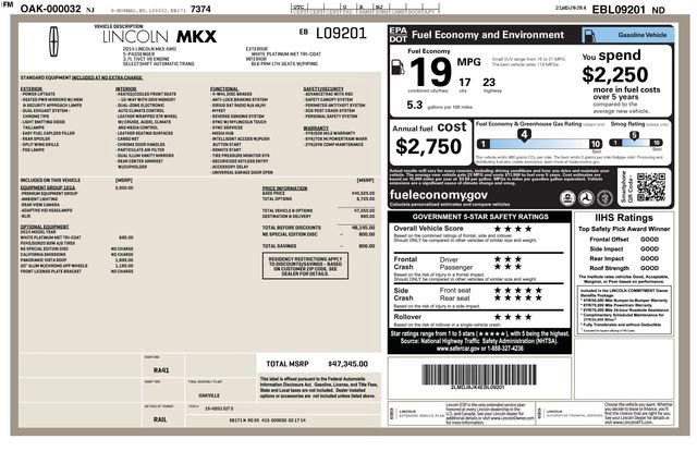 Used 2014 Lincoln MKX AWD w/ Equipment Group 101A image 27