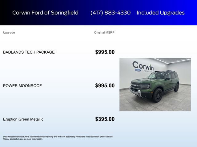 New 2025 Ford Bronco Sport Badlands w/ Badlands Tech Package image 5