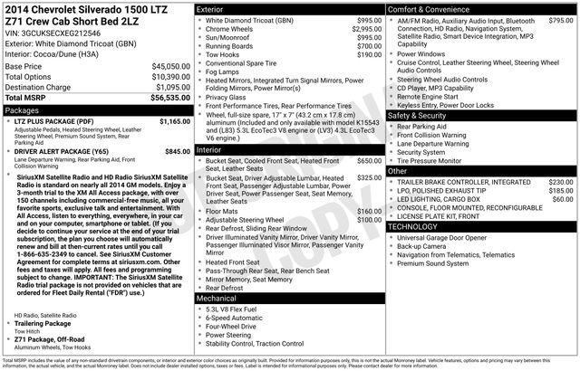 Used 2014 Chevrolet Silverado 1500 LTZ Z71 w/ LTZ Plus Package AWD/4WD image 7