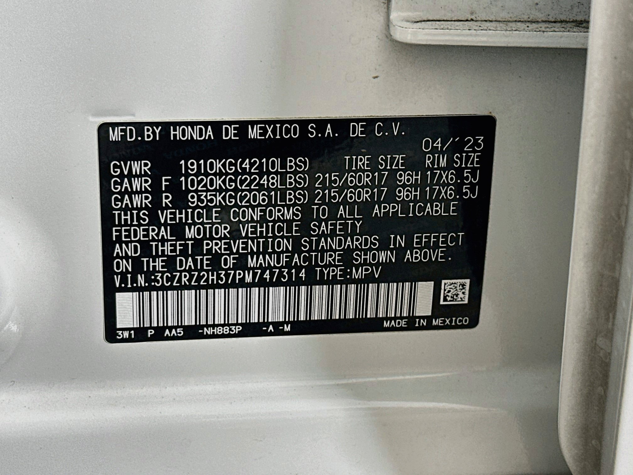 Used 2023 Honda HR-V LX image 12