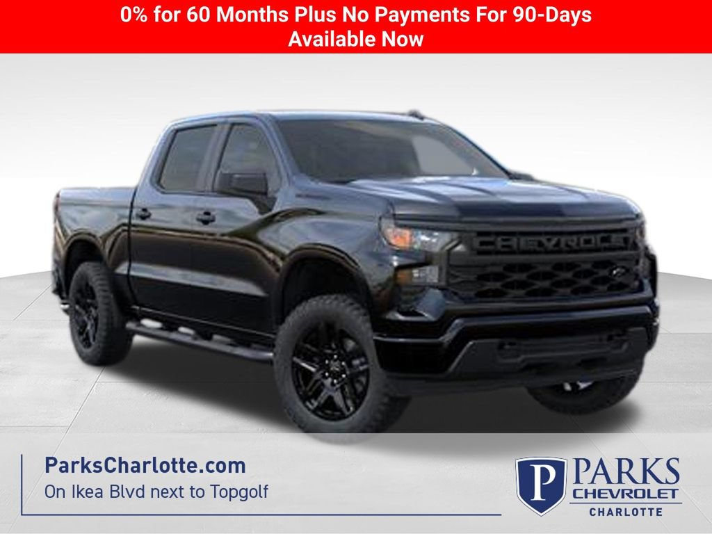 New 2026 Chevrolet Silverado 1500 Custom w/ Turbomax Blackout Package