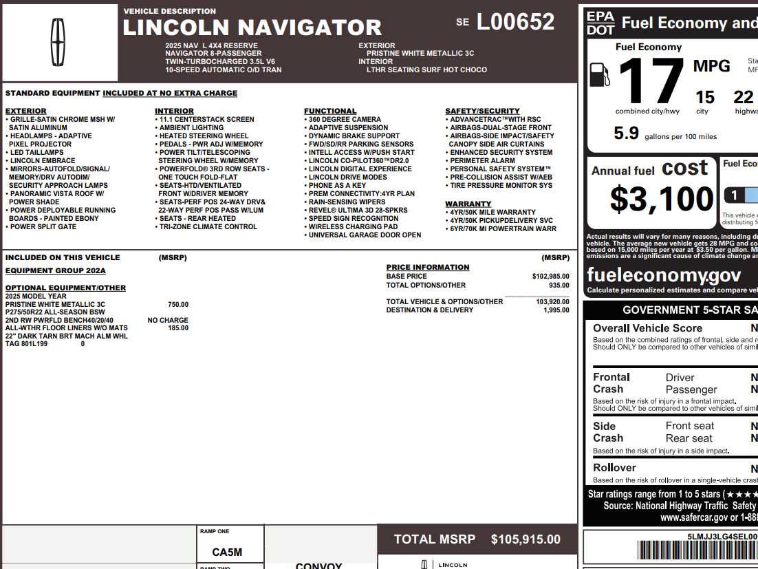 Used 2025 Lincoln Navigator L Reserve AWD/4WD image 2
