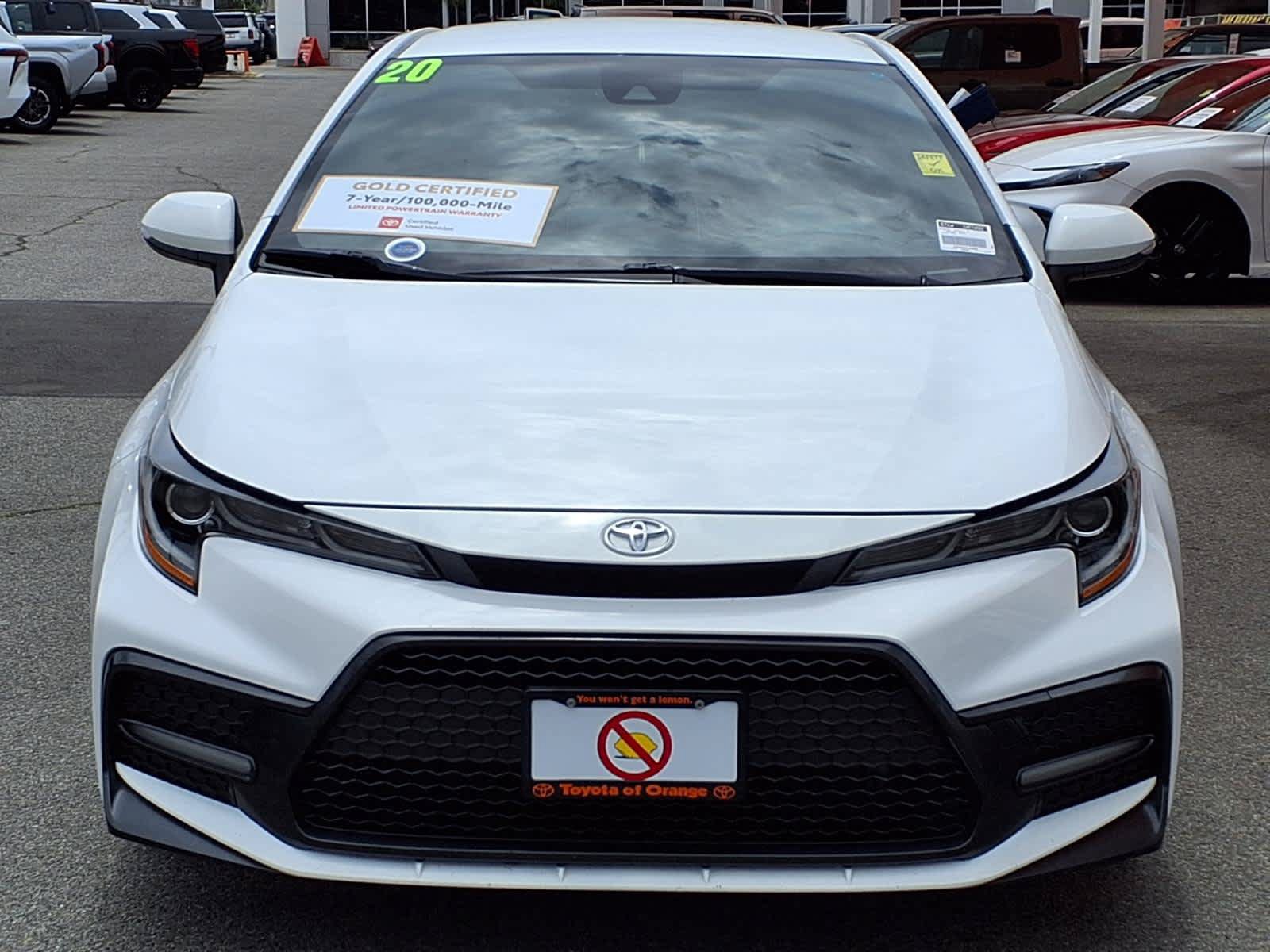 Certified 2020 Toyota Corolla SE w/ Carpet Mat Package (TMS) FWD image 2