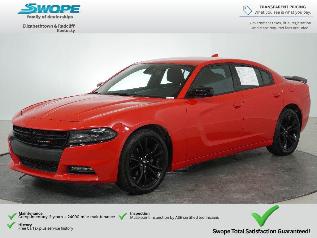 Used 2018 Dodge Charger SXT Plus w/ Blacktop Package RWD image 2