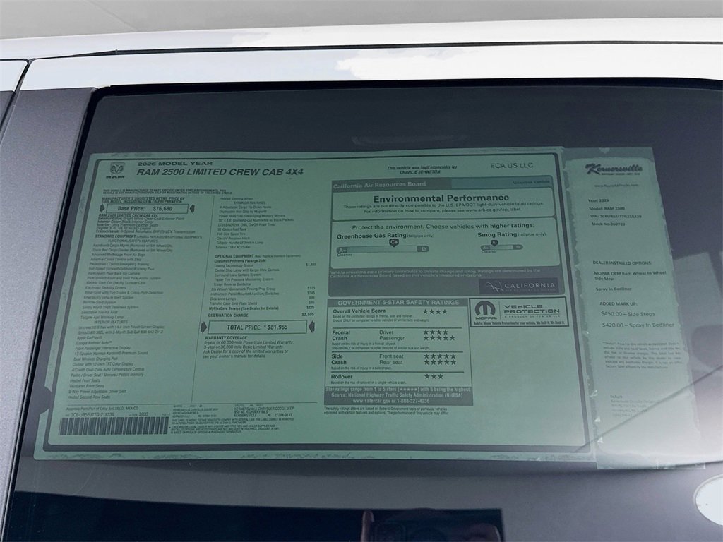 New 2026 RAM 2500 Limited w/ Towing Technology Group image 21