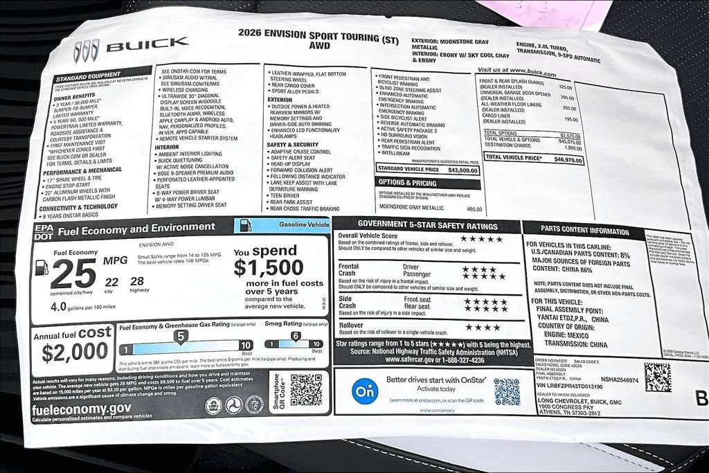 New 2026 Buick Envision Sport Touring AWD/4WD image 12