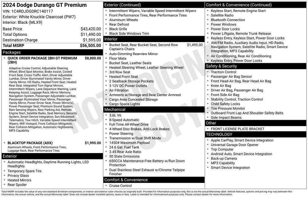 Certified 2024 Dodge Durango GT image 7