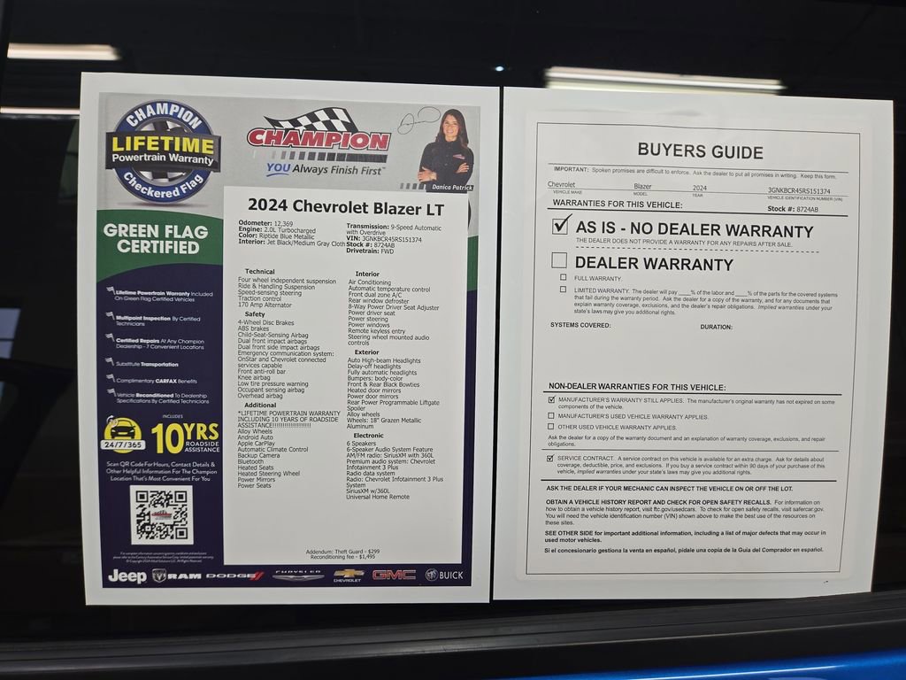 Certified 2024 Chevrolet Blazer LT w/ Convenience Package FWD image 44