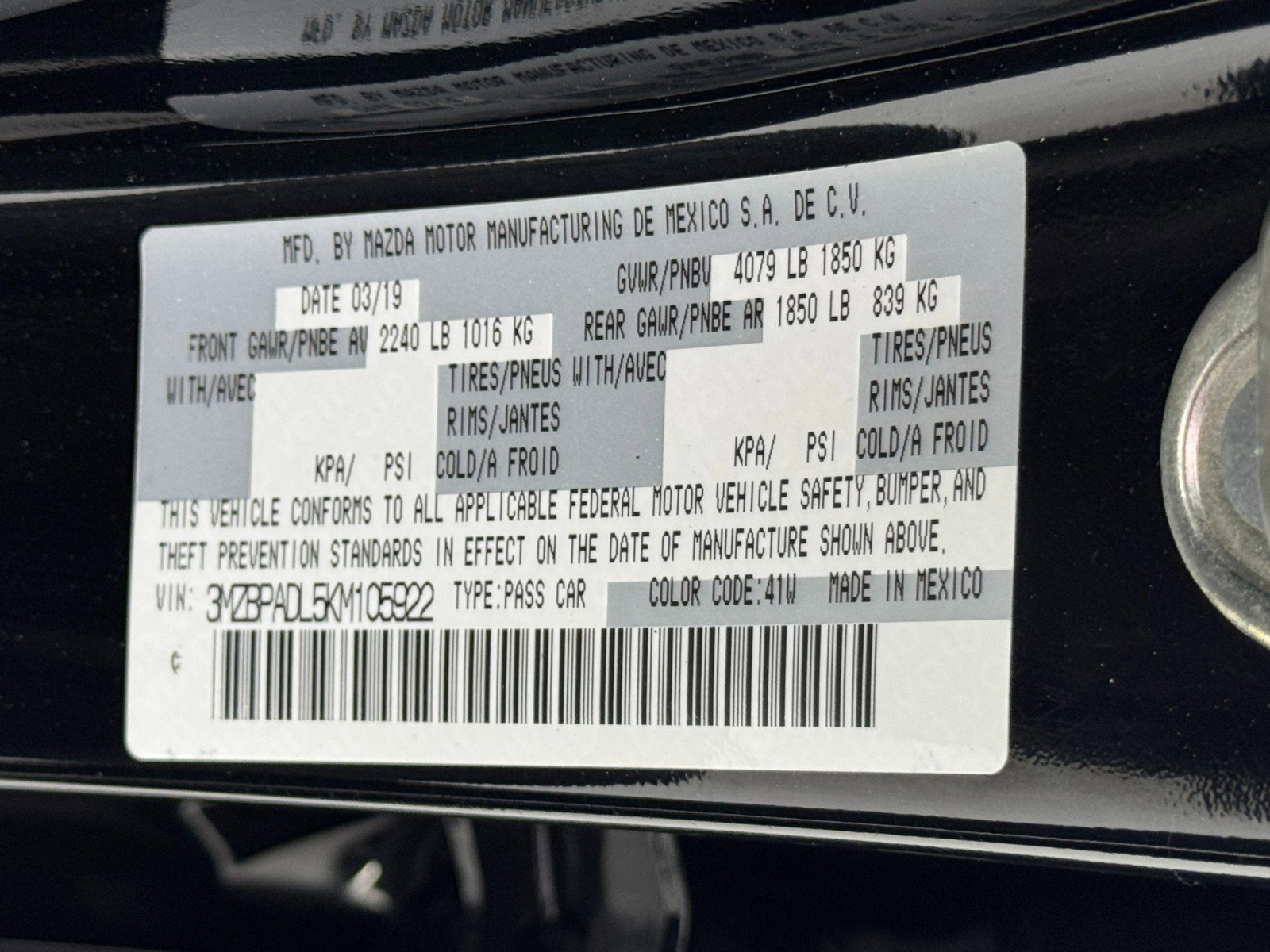 Used 2019 MAZDA MAZDA3 Sedan w/ Preferred Package image 41