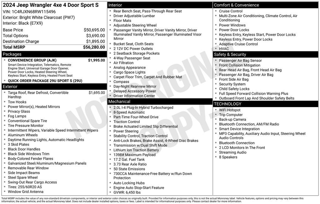 Used 2024 Jeep Wrangler Unlimited w/ Convenience Group AWD/4WD image 47