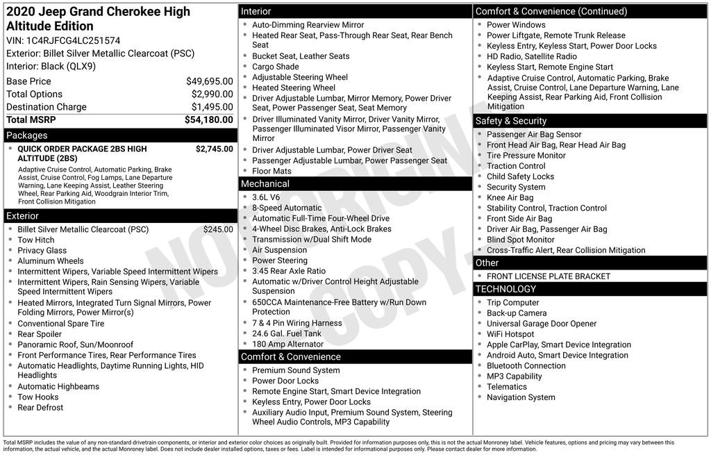 Used 2020 Jeep Grand Cherokee High Altitude image 15