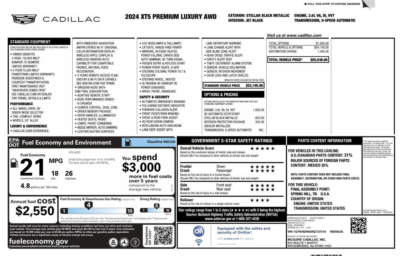Used 2024 Cadillac XT5 Premium Luxury image 8