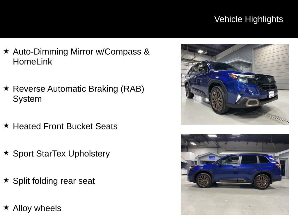 Certified 2025 Subaru Forester Sport AWD/4WD image 14