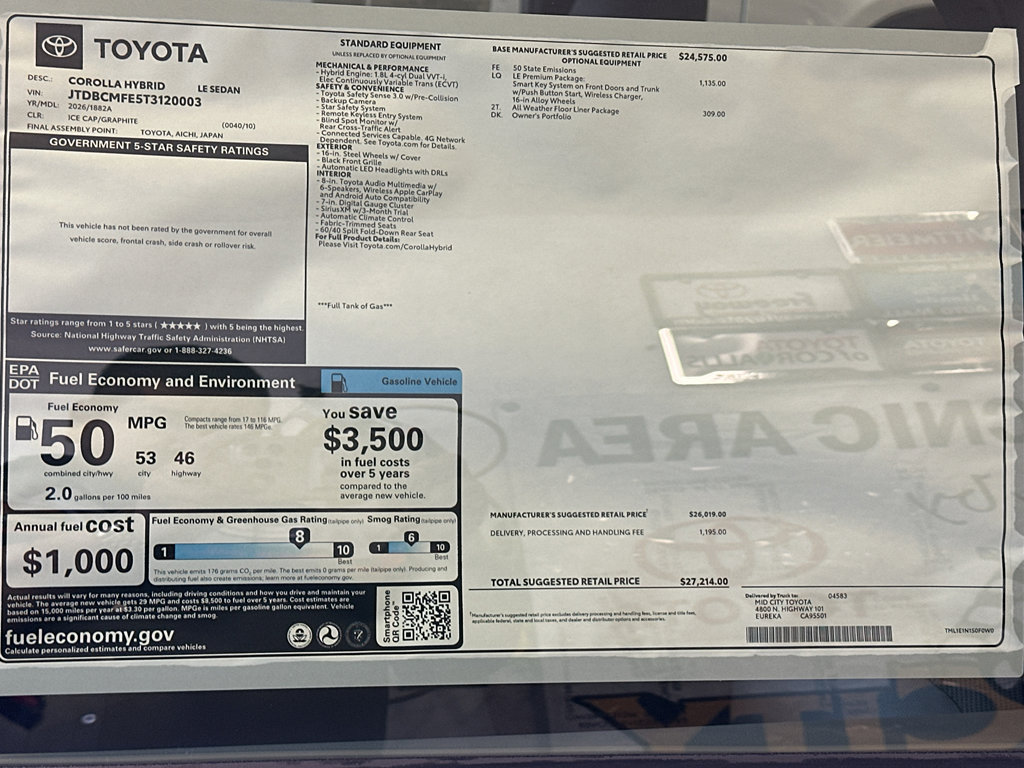 New 2026 Toyota Corolla LE w/ LE Premium Package image 22