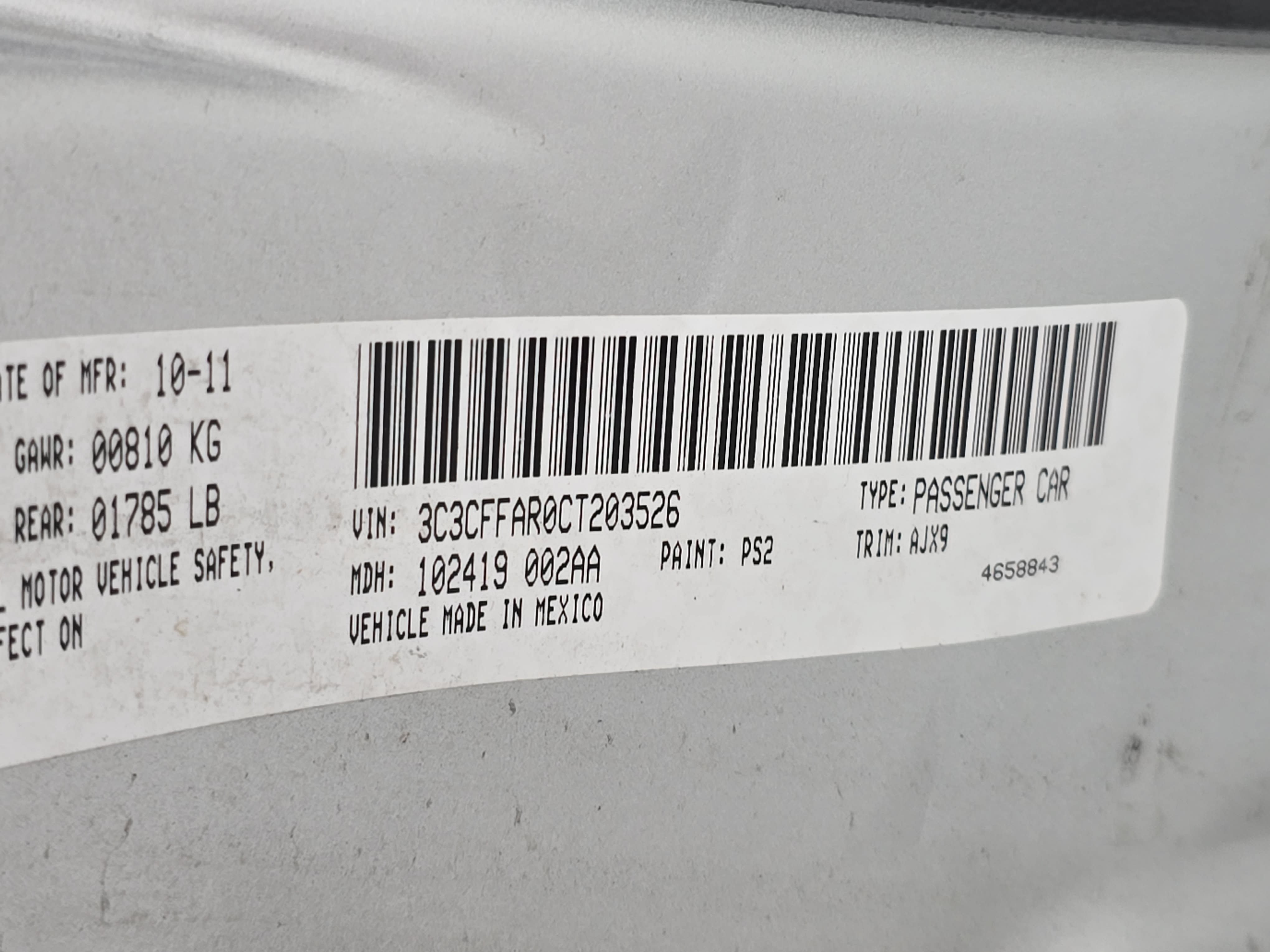 Used 2012 FIAT 500 Pop FWD image 31