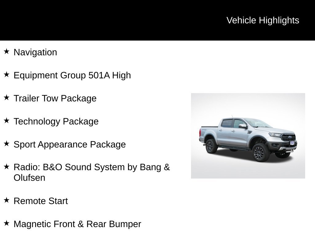 Used 2021 Ford Ranger Lariat w/ Equipment Group 501A High AWD/4WD image 2