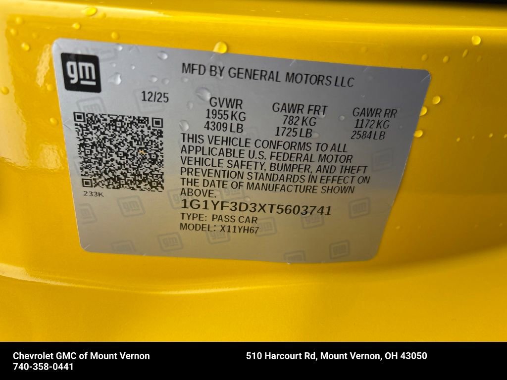 New 2026 Chevrolet Corvette Z06 w/ Stealth Interior Trim Package image 28