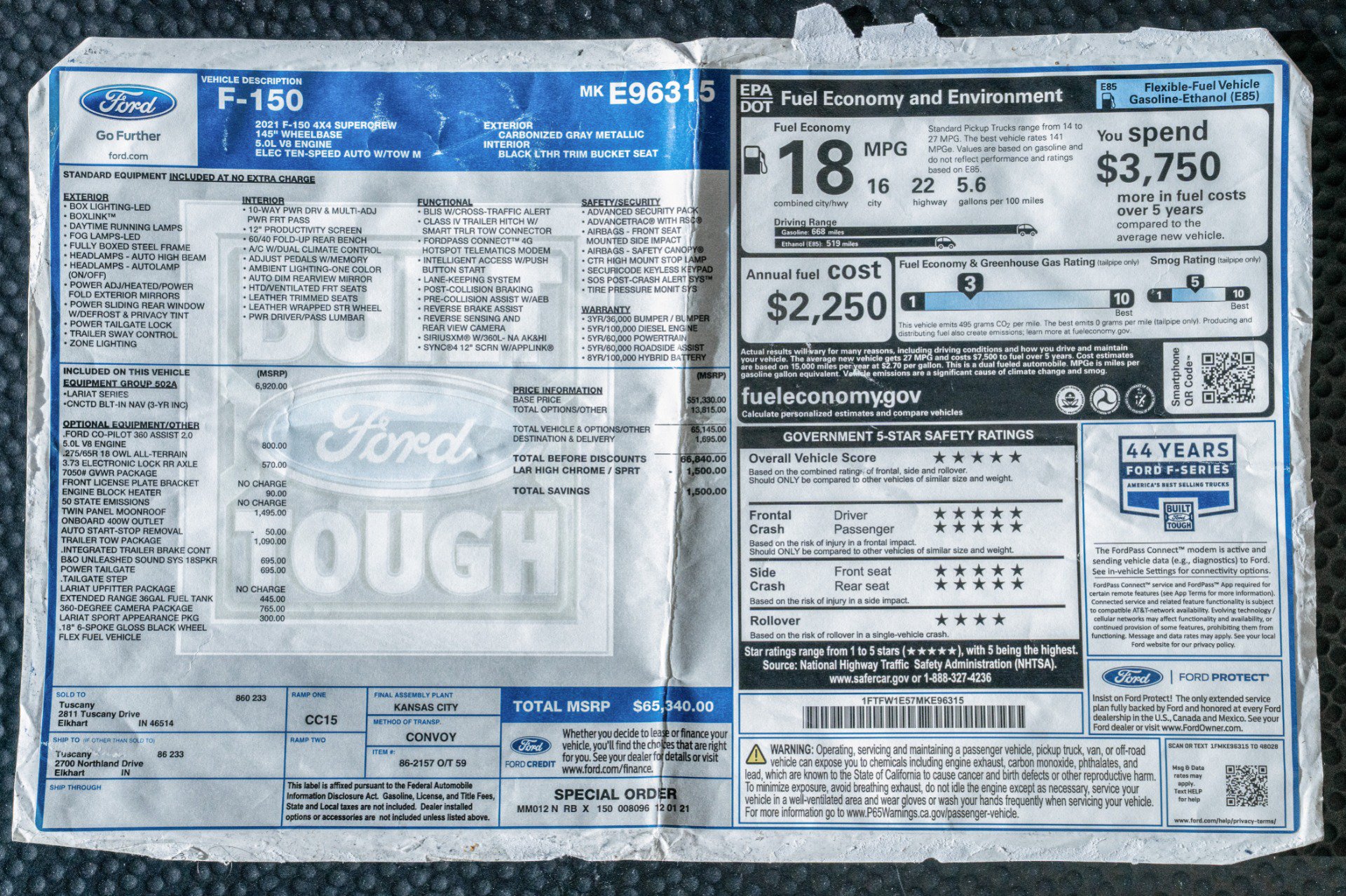 Used 2021 Ford F150 Lariat w/ Equipment Group 502A High AWD/4WD image 24
