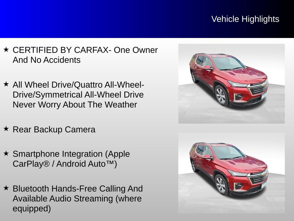 Used 2022 Chevrolet Traverse LT w/ LT Premium Package image 4