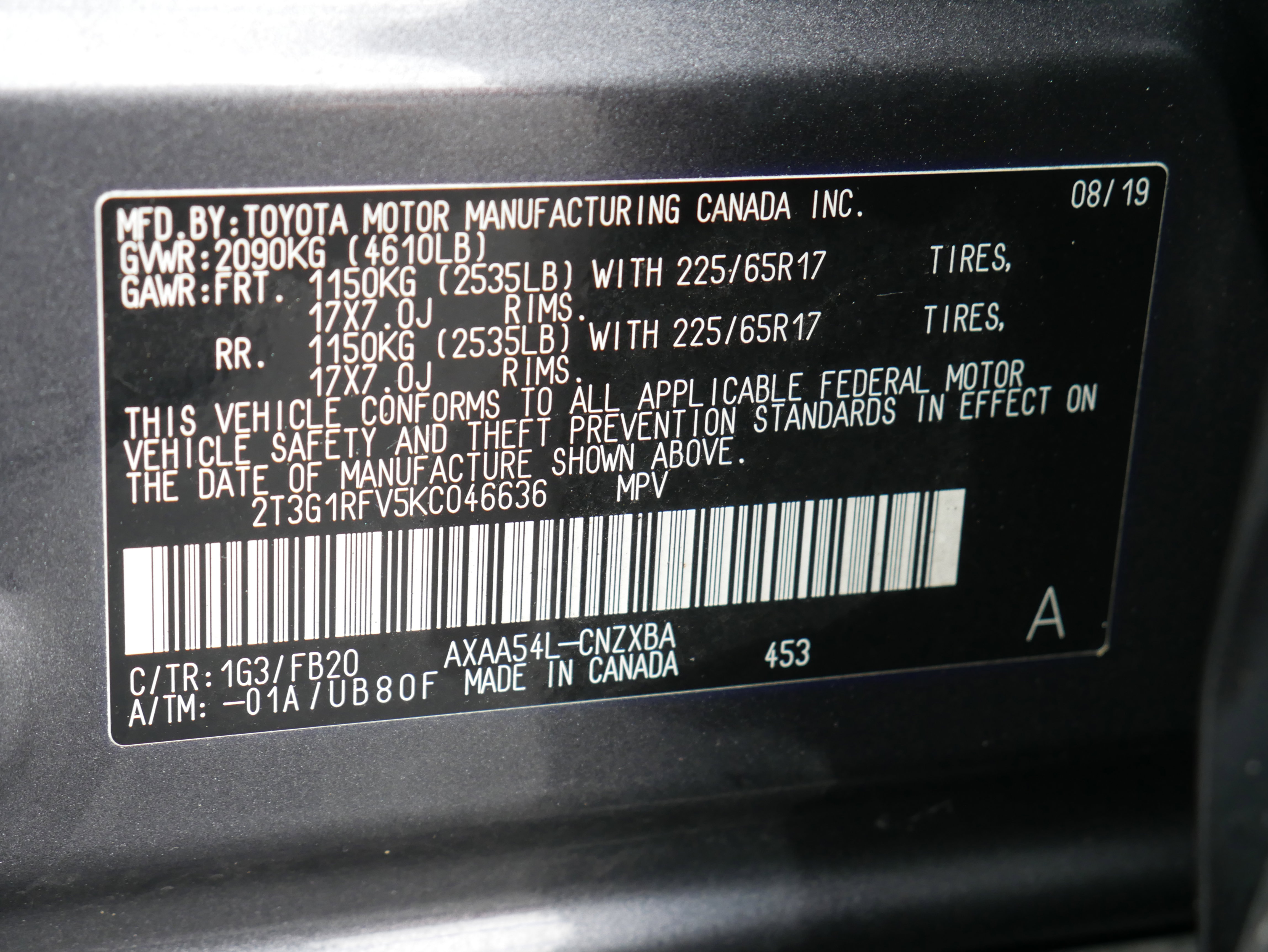 Used 2019 Toyota RAV4 LE w/ All Weather Liner Package image 30