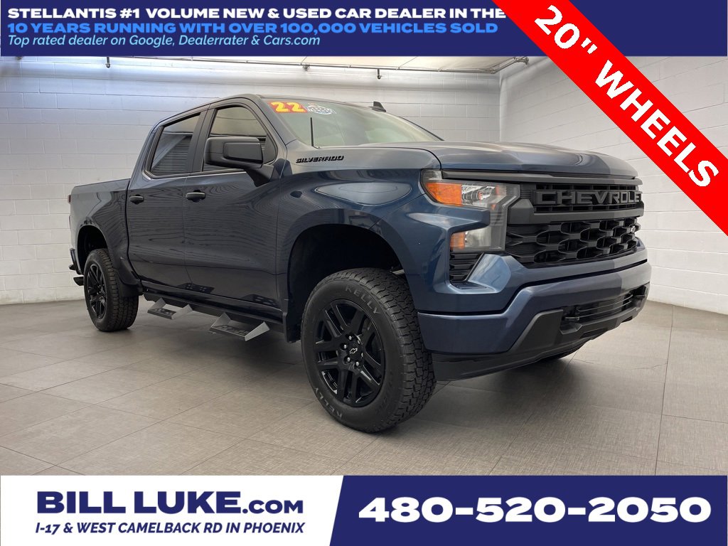 Used 2022 Chevrolet Silverado 1500 Custom w/ LPO, Dark Essentials Package
