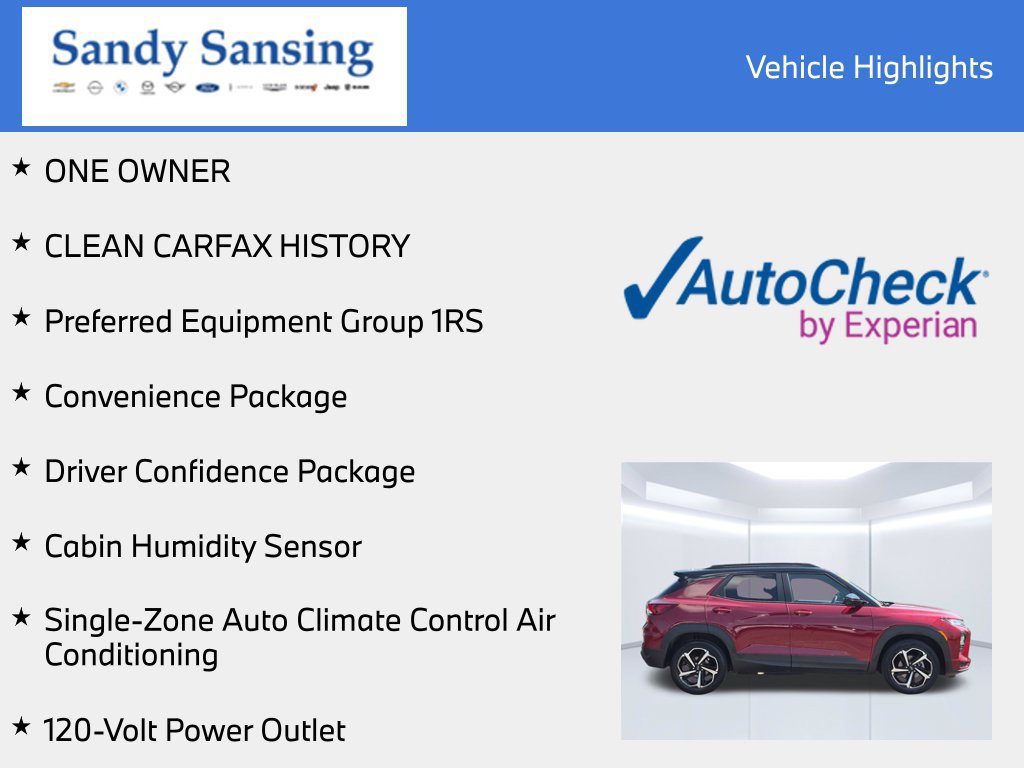 Used 2023 Chevrolet TrailBlazer RS w/ Convenience Package FWD image 7