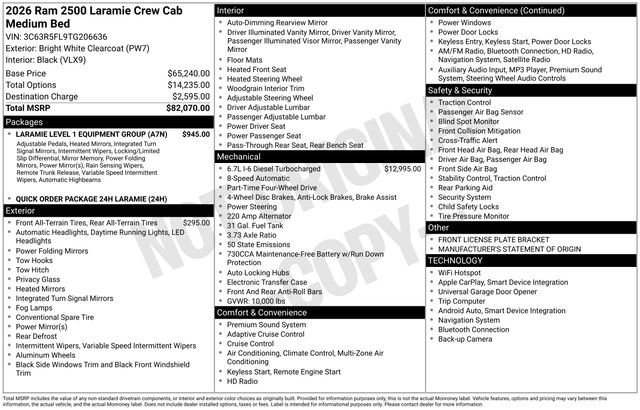 Used 2026 RAM 2500 Laramie AWD/4WD image 68