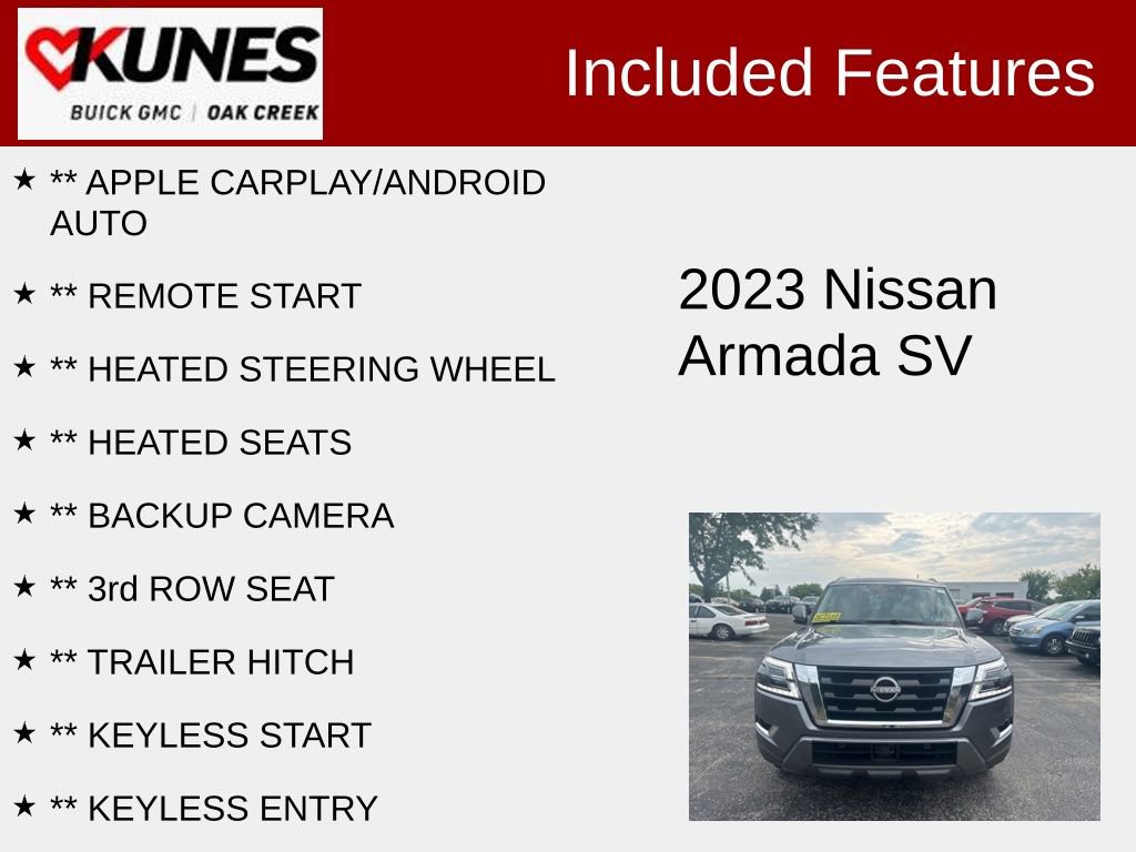 Used 2023 Nissan Armada SV image 2