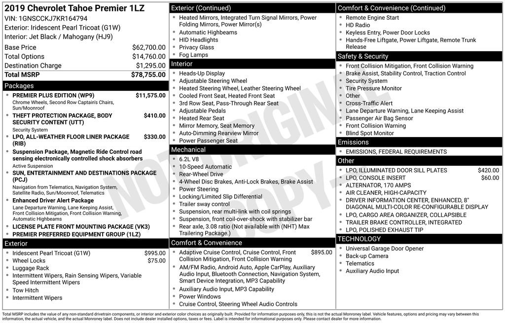 Used 2019 Chevrolet Tahoe Premier w/ Premier Plus Edition image 15