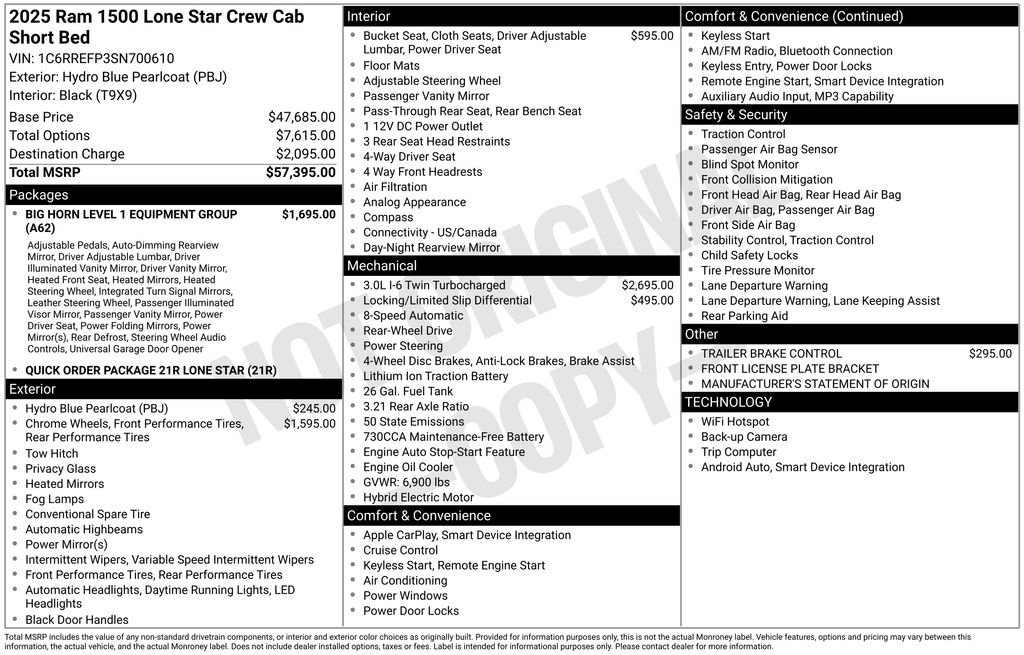 Used 2025 RAM 1500 Lone Star image 29