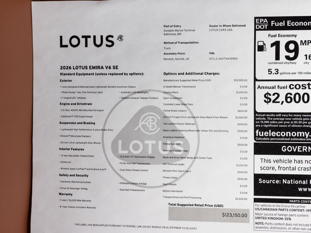 New 2026 Lotus Emira RWD image 57
