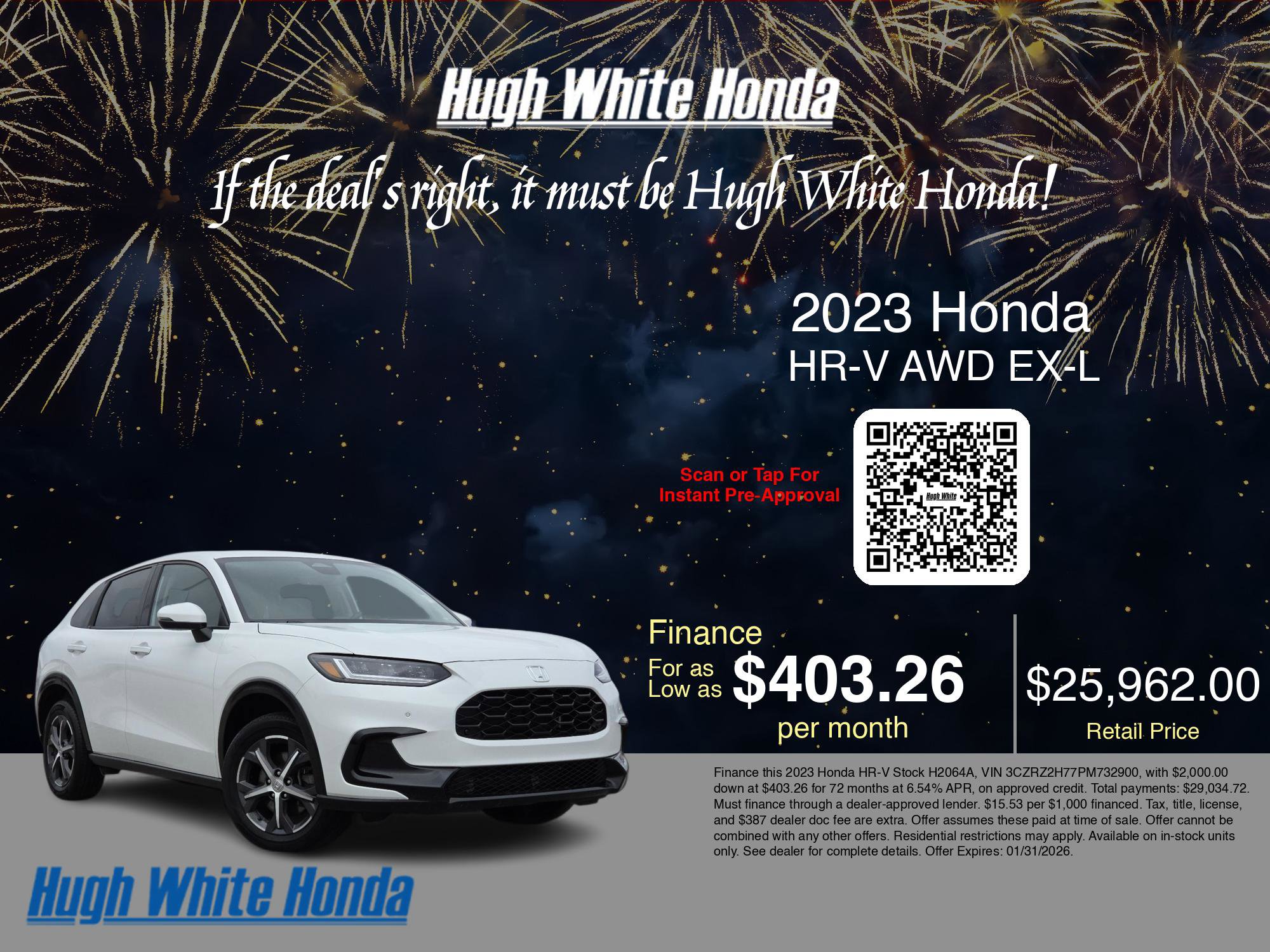 Used 2023 Honda HR-V EX-L image 3