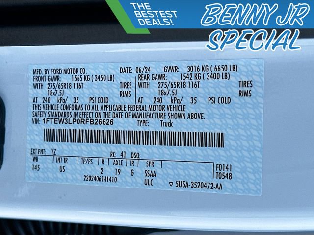 Used 2024 Ford F150 XLT w/ Equipment Group 302A MID image 32