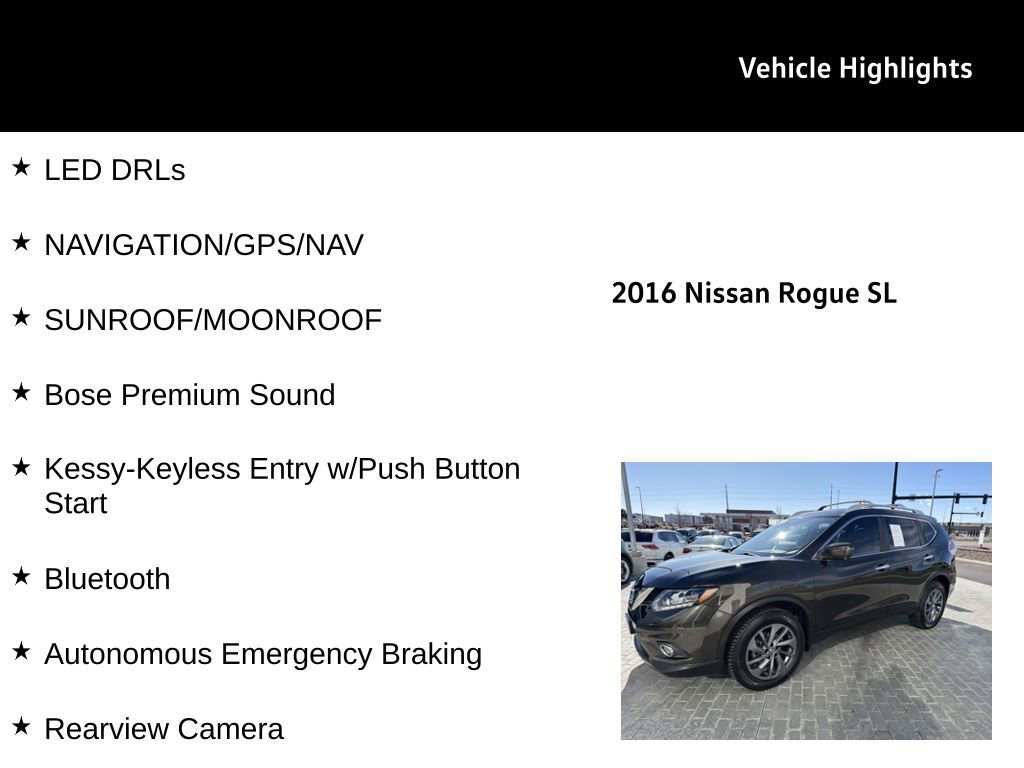 Used 2016 Nissan Rogue SL w/ SL Premium Package image 31