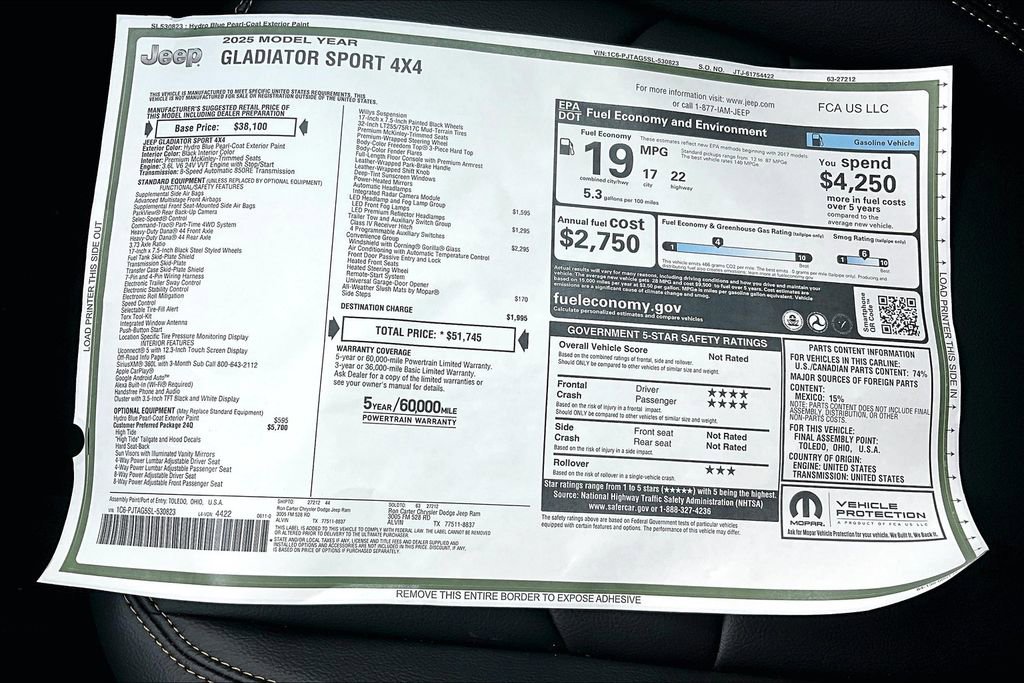 New 2025 Jeep Gladiator High Tide image 21