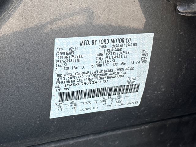 Used 2024 Ford Explorer XLT AWD/4WD image 24