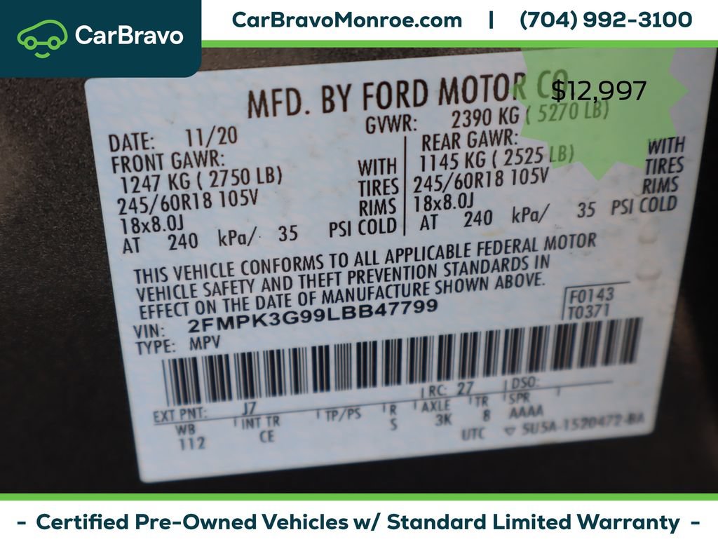 Used 2020 Ford Edge SE w/ Cargo Accessory Package FWD image 39