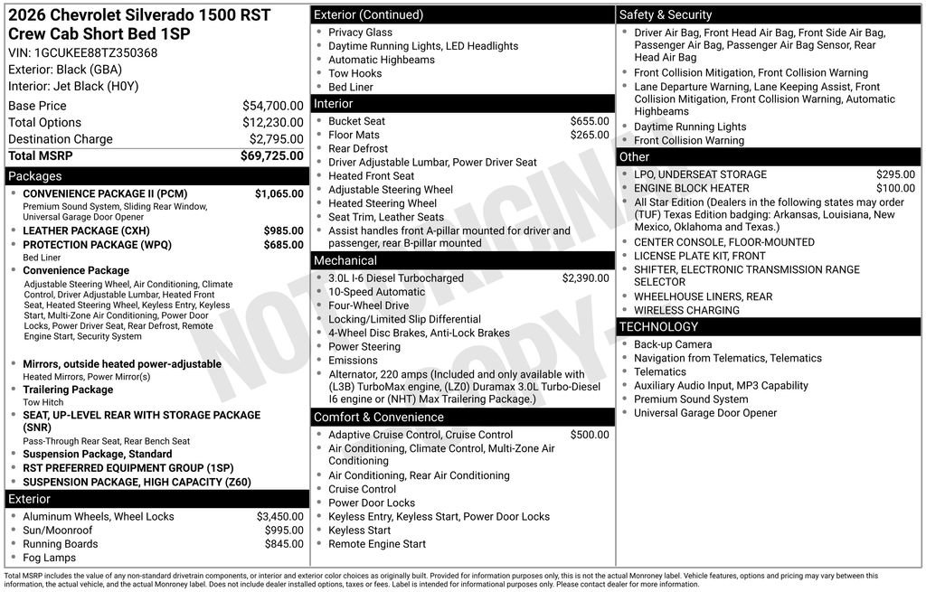 New 2026 Chevrolet Silverado 1500 RST w/ Convenience Package II AWD/4WD image 33