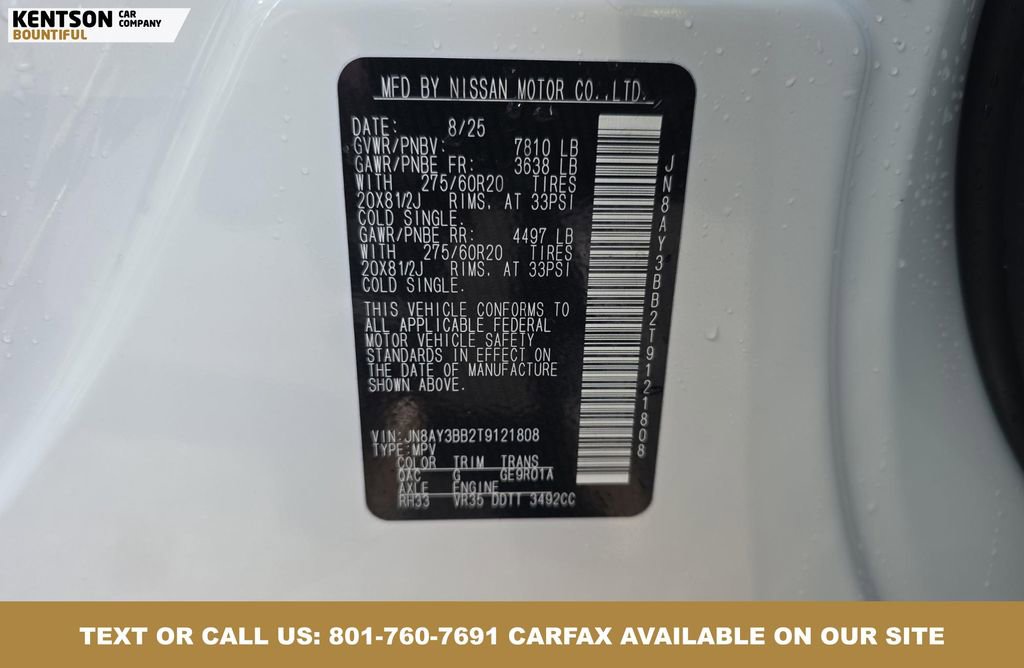 Used 2026 Nissan Armada SL w/ Captain's Chari Seat Package image 3