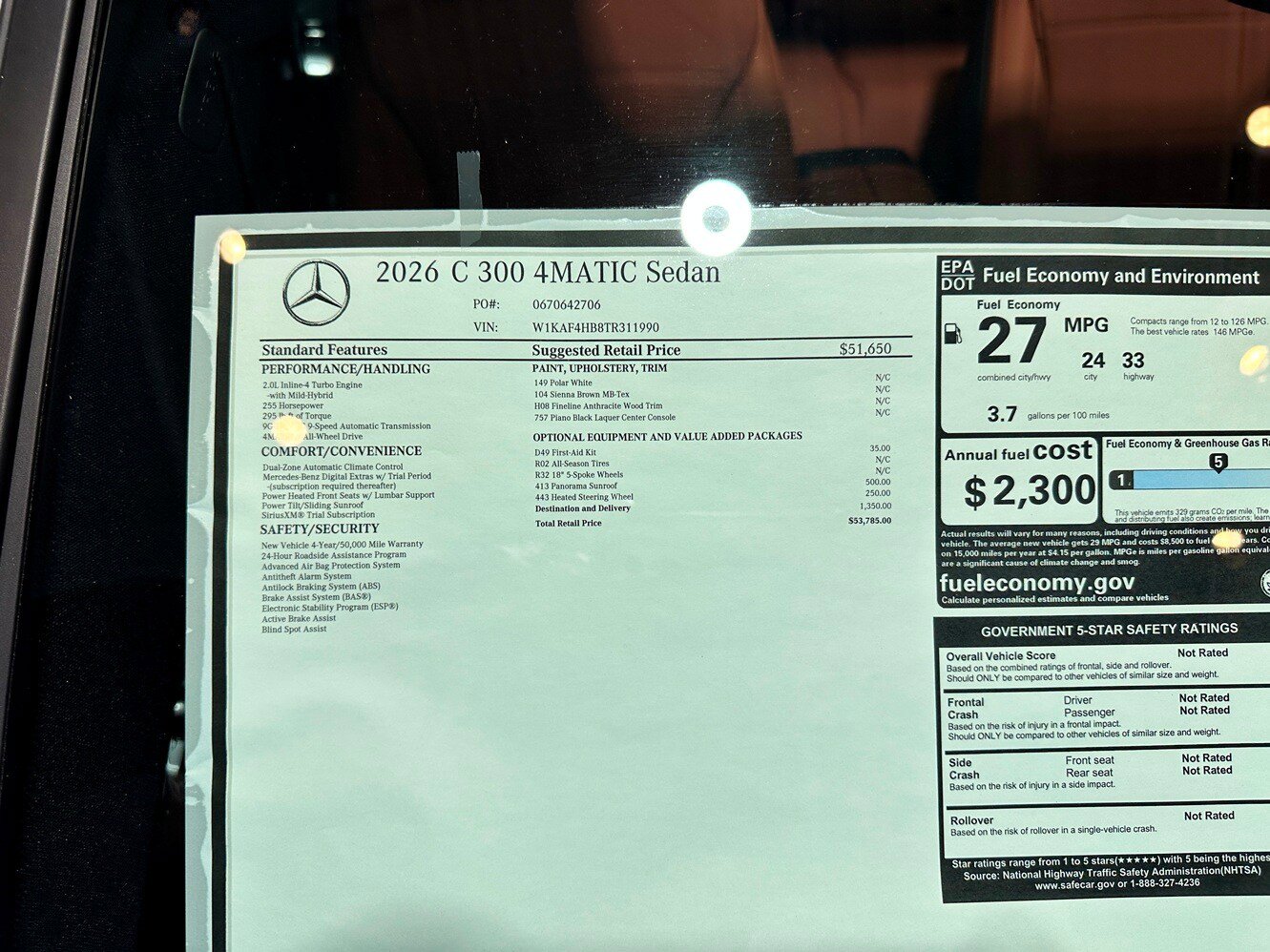 New 2026 Mercedes-Benz C 300 4MATIC Sedan image 17