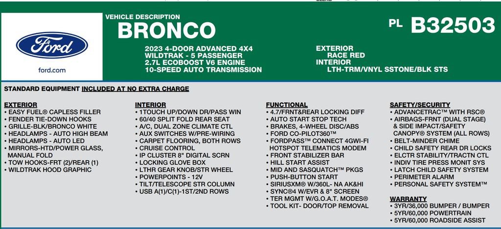 Used 2023 Ford Bronco Wildtrak AWD/4WD image 21